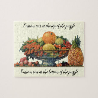Puzzle Nourriture vintage, fruits assortis dans un bol