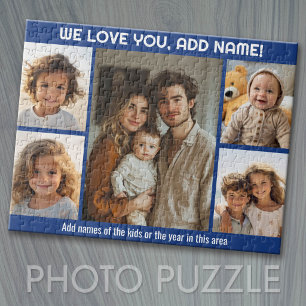 Puzzle Nous aimons Add Name - 5 Collage de photos