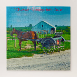 Puzzle Nous aimons Amish Carraiges dans l'Iowa. Jigsaw Pu