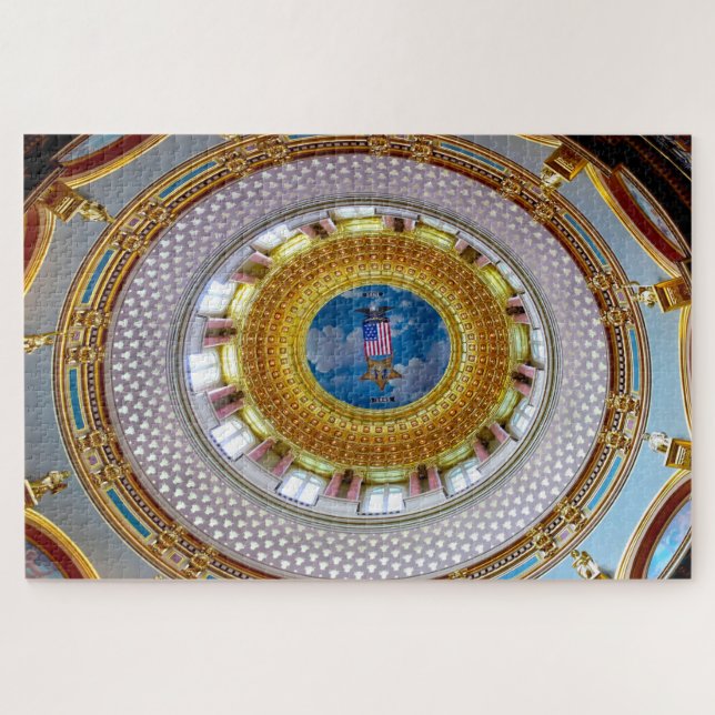 Puzzle Nous aimons le Capitole de l'État Des Moines Iowa. (Horizontal)
