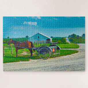 Puzzle Nous aimons les carrosses amish en Iowa.