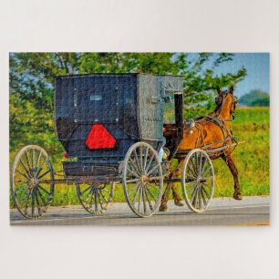 Puzzle Nous aimons les carrosses amish en Iowa.