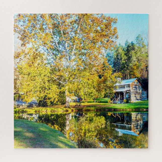 Puzzle Nous aimons les chalets en rondins West Virginia. (Vertical)