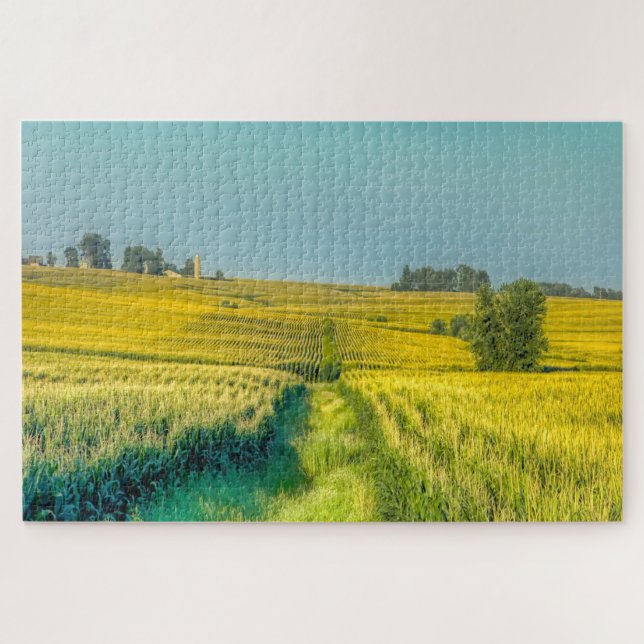 Puzzle Nous aimons les fermes en Iowa. (Horizontal)