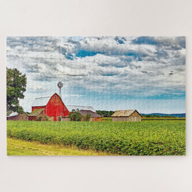 Puzzle Nous aimons les vieilles granges dans le Wisconsin (Horizontal)