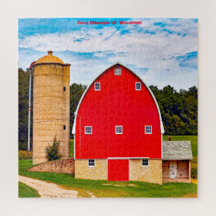 Puzzle Nous aimons les vieilles granges dans le Wisconsin