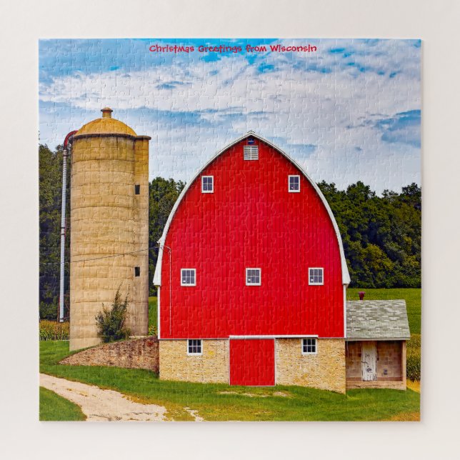Puzzle Nous aimons les vieilles granges dans le Wisconsin (Vertical)