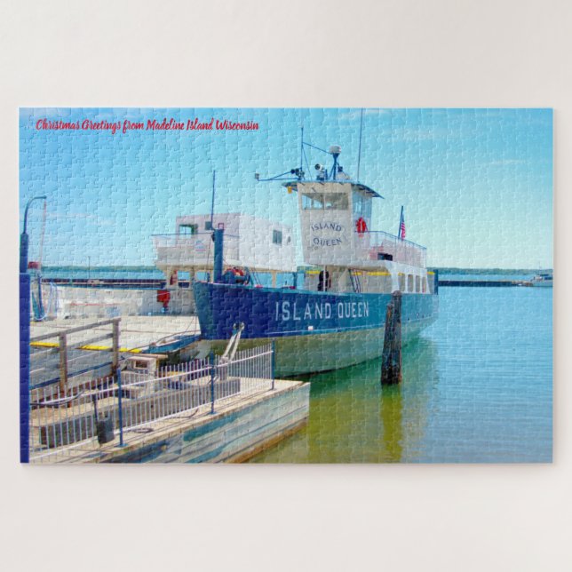 Puzzle Nous aimons Madeline Island Ferries Wisconsin. Jig (Horizontal)