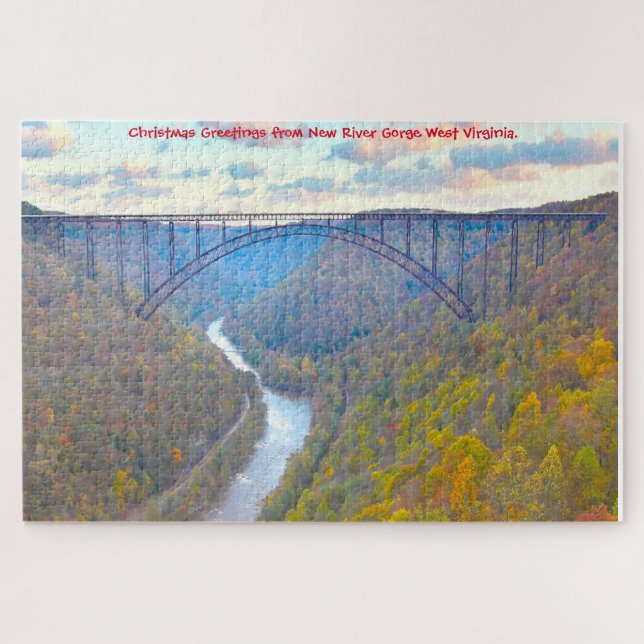 Puzzle Nous aimons New River Gorge Virginie Occidentale.  (Horizontal)