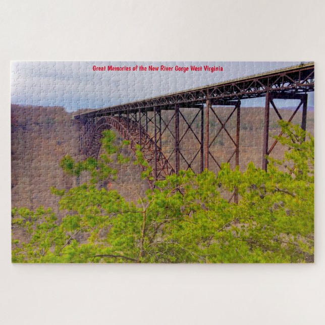 Puzzle Nous aimons New River Gorge Virginie Occidentale.  (Horizontal)