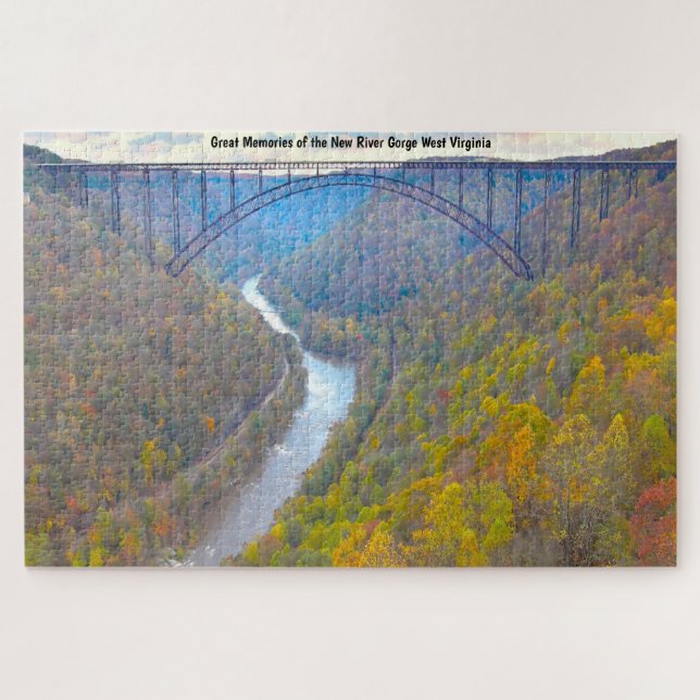 Puzzle Nous aimons New River Gorge Virginie Occidentale.  (Horizontal)