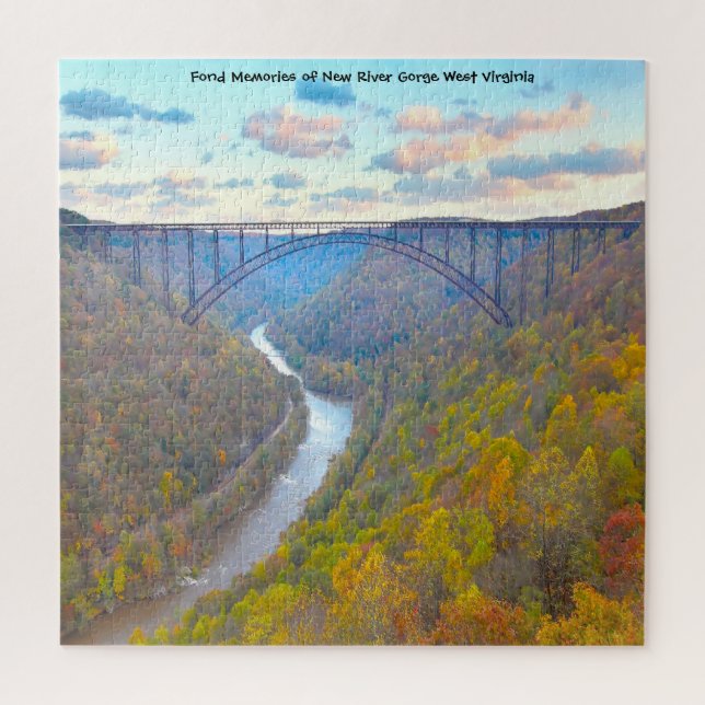 Puzzle Nous aimons New River Gorge West Virginia. Jigsaw  (Vertical)