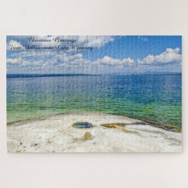 Puzzle Nous aimons Yellowstone Lake Wyoming. Jigsaw Puzzl (Horizontal)