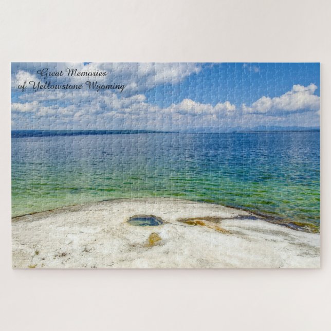 Puzzle Nous aimons Yellowstone Lake Wyoming. Jigsaw Puzzl (Horizontal)