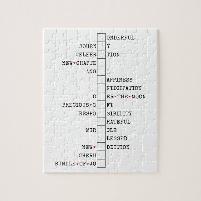 Puzzle Nous Avons Un Bébé - Fun Faire-part de grossesse (Vertical)