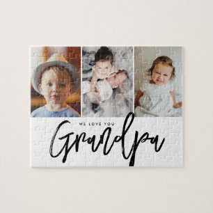 Puzzle Nous t'aimons papi Photos des petits-enfants