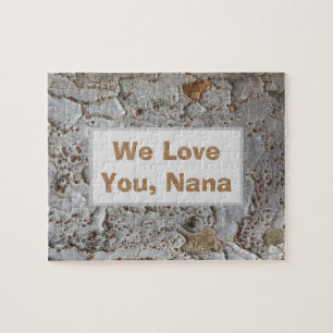 Puzzle Nous Vous Aimons Nana Tree Bark Photo Rustique Ext