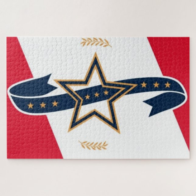 Puzzle Nouveau drapeau de Montgomery, Alabama (Horizontal)