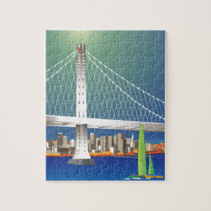 Puzzle Nouveau Oakland paysage urbain de pont de baie de