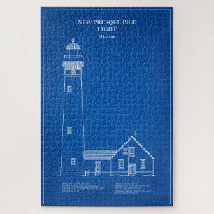 Puzzle Nouveau phare de Presque Isle - Michigan - AD