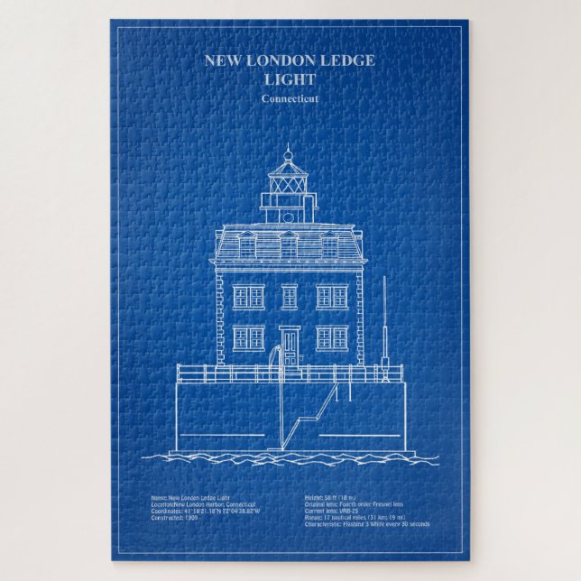 Puzzle Nouveau phare London Ledge - Connecticut - AD (Vertical)