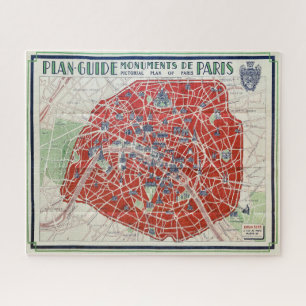 PUZZLE NOUVEAUTÉ ! CARTE DES MONUMENTS DE PARIS DES ANNÉE