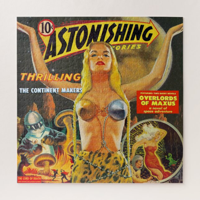 Puzzle NOUVEAUTÉ ! THÈME DE MAGAZINE vintage SCI-FI (Vertical)