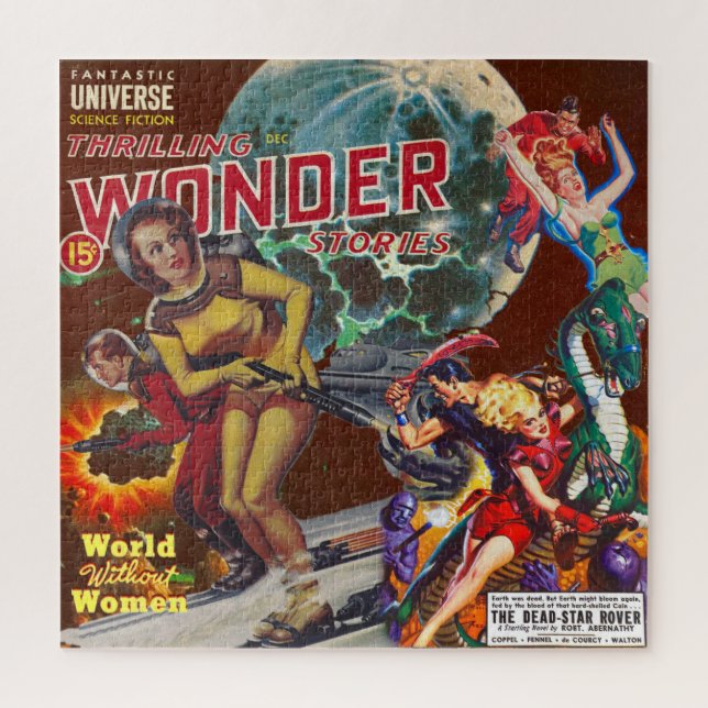 Puzzle NOUVEAUTÉ ! THÈME DE MAGAZINE vintage SCI-FI (Vertical)