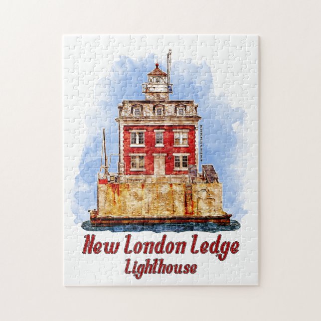 Puzzle Nouvelle aquarelle London Ledge Lighthouse Connect (Vertical)