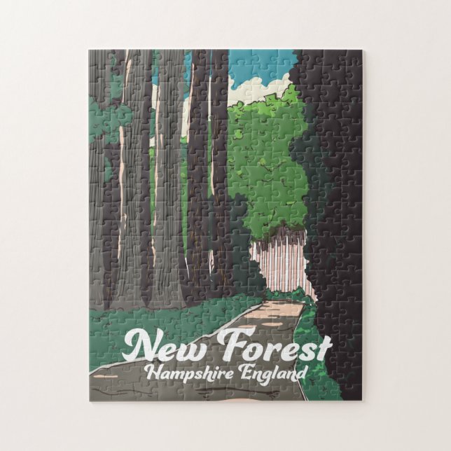 Puzzle Nouvelle forêt Hampshire Angleterre (Vertical)