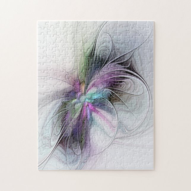 Puzzle Nouvelle vie, Colorful Abstrait Fractal Art Imagin (Vertical)