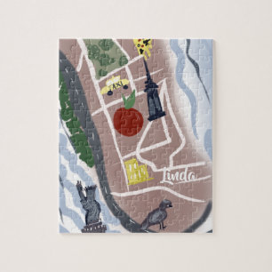 Puzzle Nouvelle York Dessinée à la Main Artsy Enfants Vil