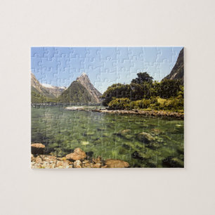 Puzzle Nouvelle-Zélande, Mitre Peak, & fleuve Bowen entra