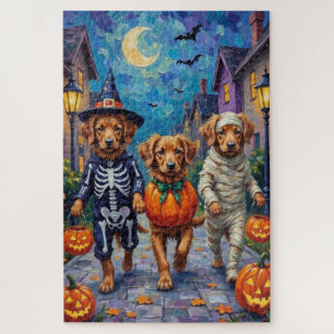 Puzzle Nova Scotia Duck Tolling Retriever Halloween