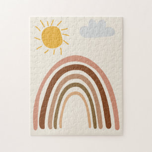 Puzzle Nuage de soleil arc-en-ciel, dessin d'enfant, art 
