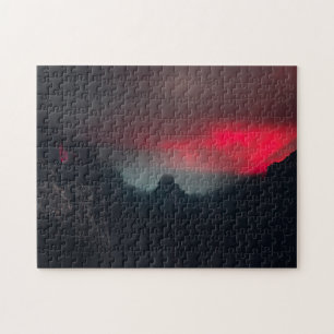 Puzzle Nuages brûlants, brouillard et montagnes