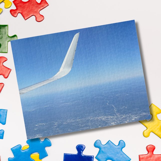 Puzzle Nuages d'aile d'avion Ciel bleu Photo Aviation  (Créateur téléchargé)