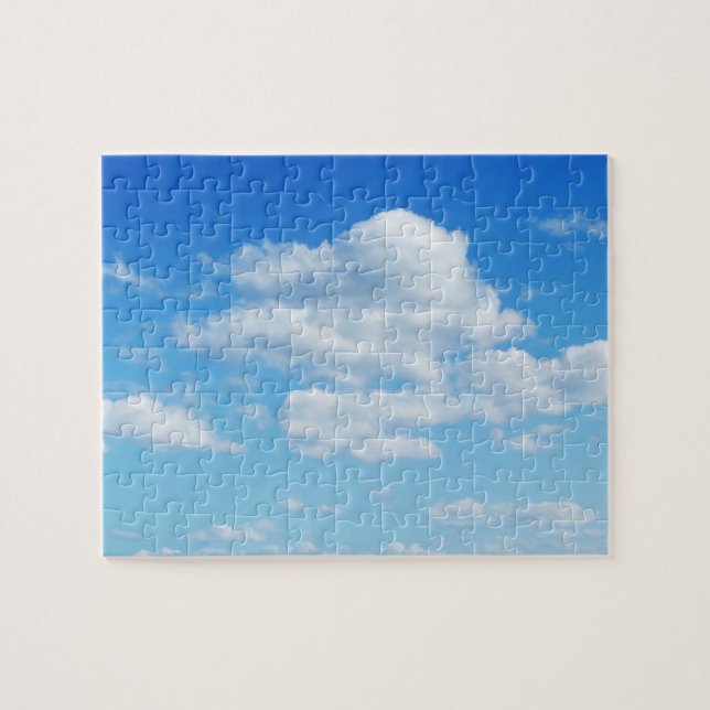 Puzzle Nuages ​​duveteux et ciel bleu (Horizontal)