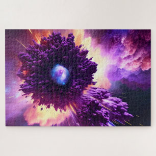 Puzzle Nuages interstellaires de nébuleuse violette dans