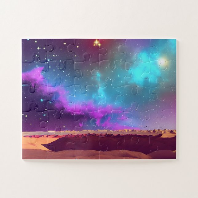 Puzzle Nuages super violets et bleus orageux sur Mars (Horizontal)