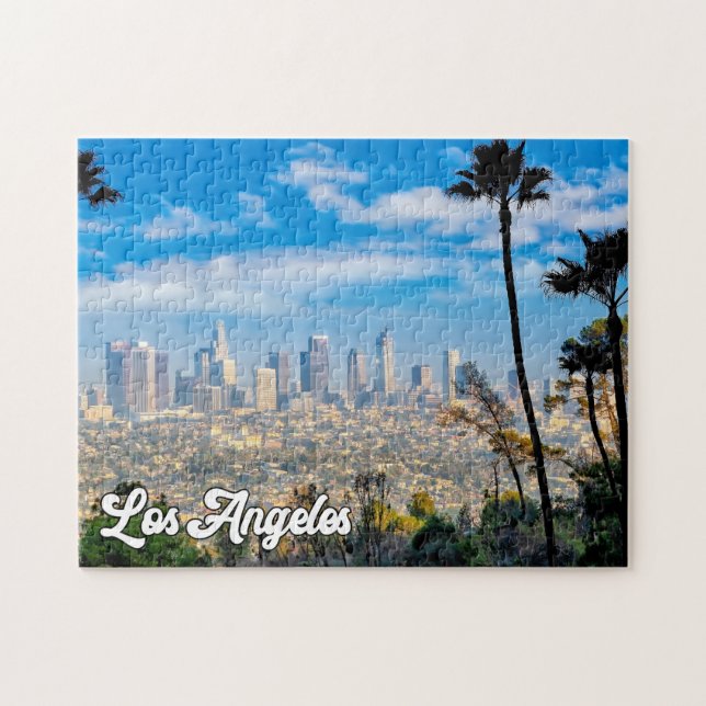 Puzzle Nuageux Day Over Los Angeles, Californie (Horizontal)