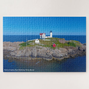 Puzzle Nubble Atlantic Ocean Maine Lighthouse