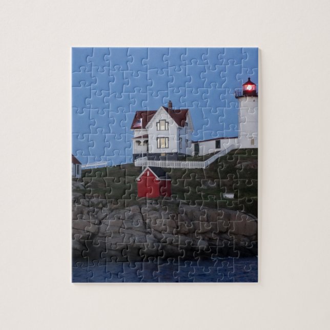 Puzzle Nubble Lighthouse à la nuit (Vertical)
