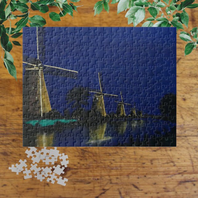 Puzzle Nuit à Kinderdijk (Créateur téléchargé)
