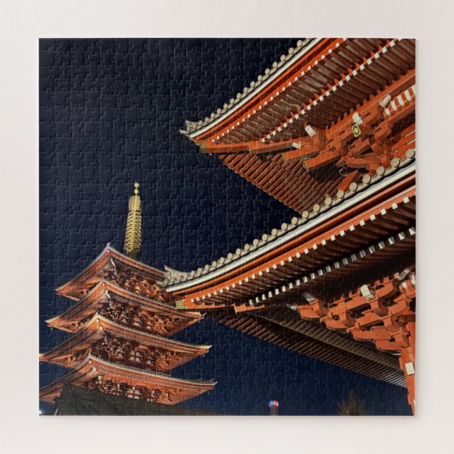 Puzzle Nuit de Kaminarimon à Tokyo Japon (Vertical)