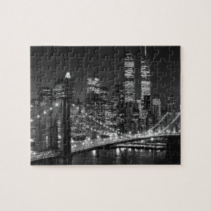 Puzzle Nuit de New York en noir et blanc