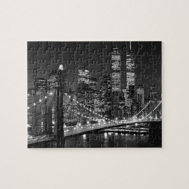 Puzzle Nuit de New York en noir et blanc (Horizontal)