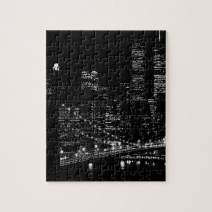 Puzzle Nuit de New York en noir et blanc
