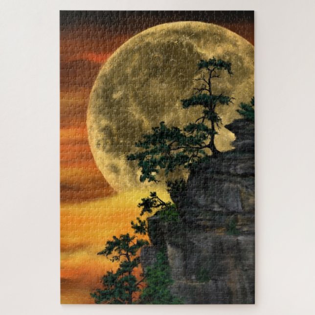 Puzzle Nuit de super-lune - Collection d'oeuvres (Vertical)