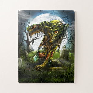 Puzzle Nuit d'Halloween Zombie qui se lève Cimetière sous